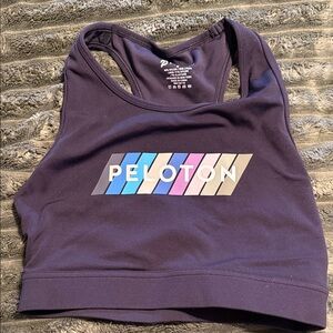 Peloton Deep Purple Logo Racerback Sports Bra